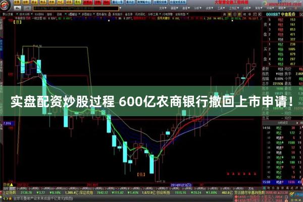 实盘配资炒股过程 600亿农商银行撤回上市申请！