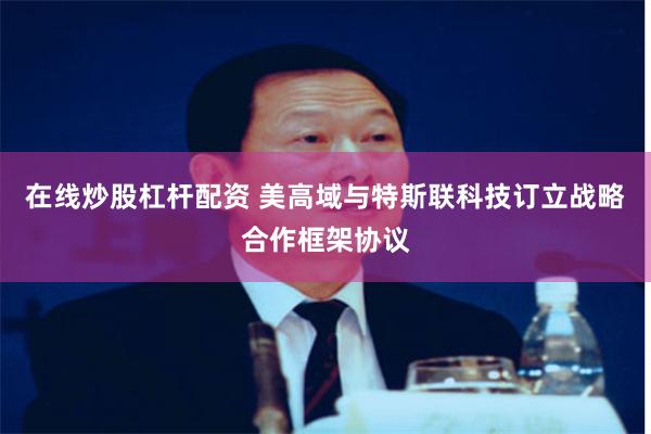 在线炒股杠杆配资 美高域与特斯联科技订立战略合作框架协议