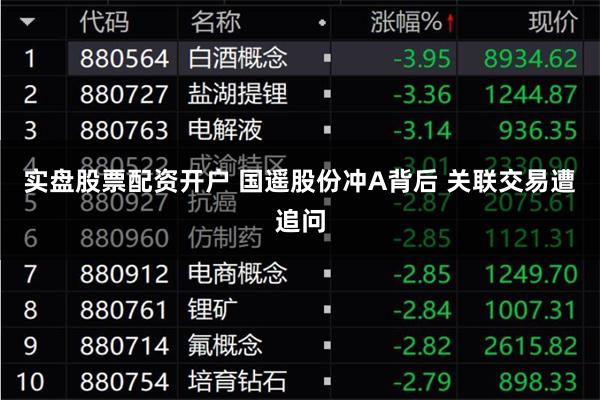 实盘股票配资开户 国遥股份冲A背后 关联交易遭追问