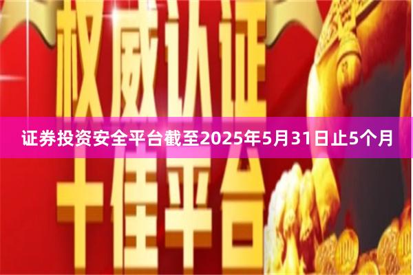 证券投资安全平台截至2025年5月31日止5个月